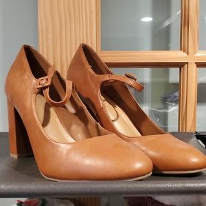 Tan pumps